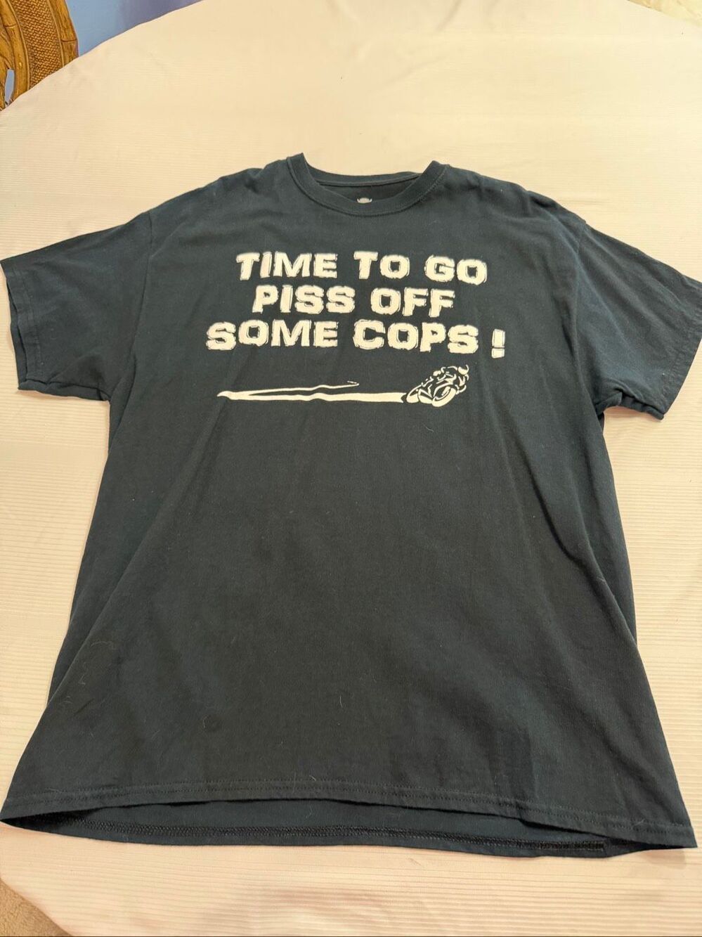 Moto Diablo Time Black T-Shirt Size XL
